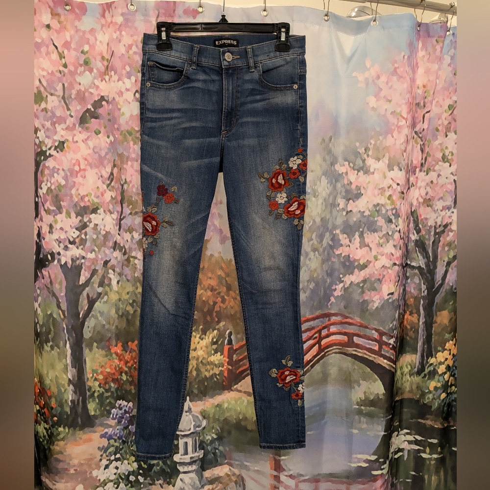 Express Floral Jean Leggings